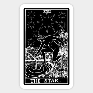 XVII. The Star Tarot Card | Obsidian and Pearl Sticker